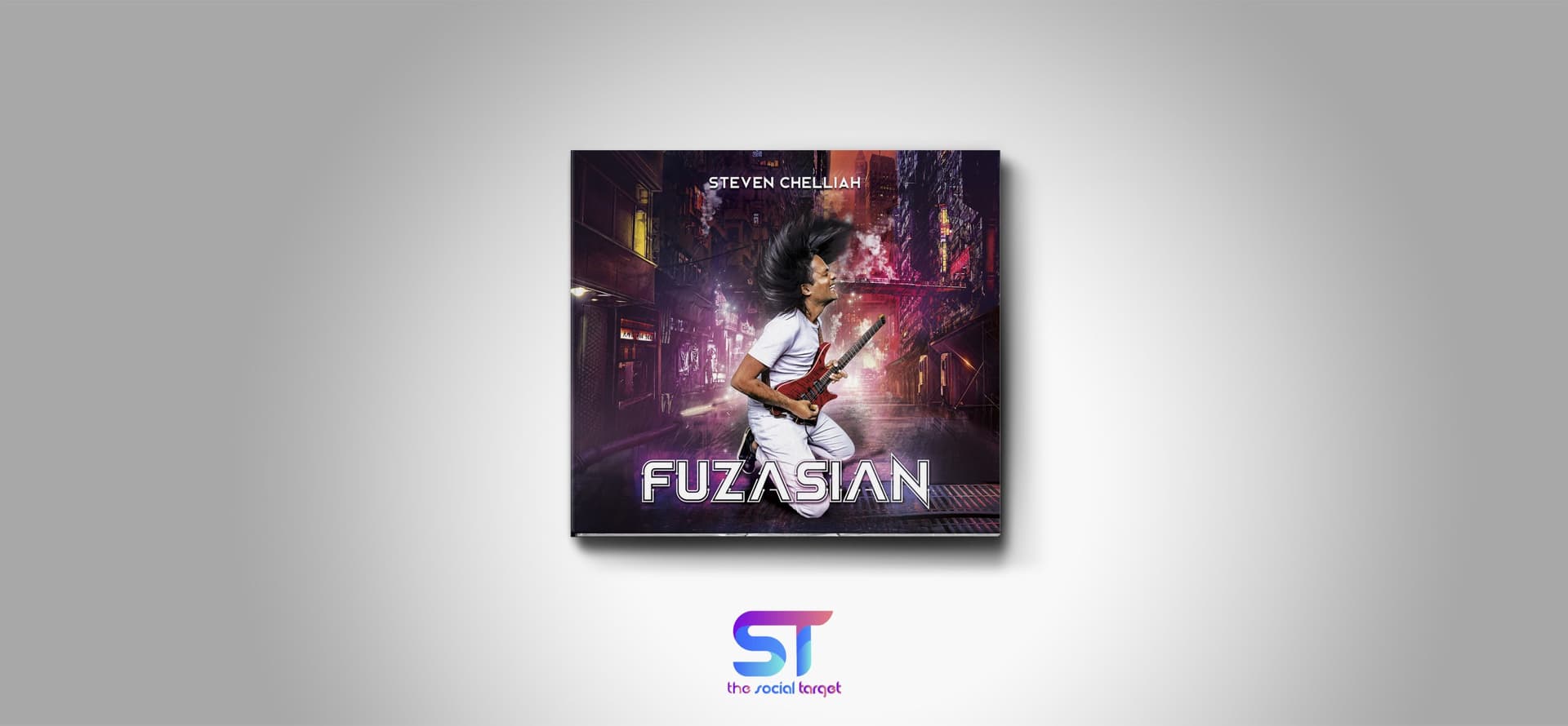 Fuzasian album digipack mockup, view 1