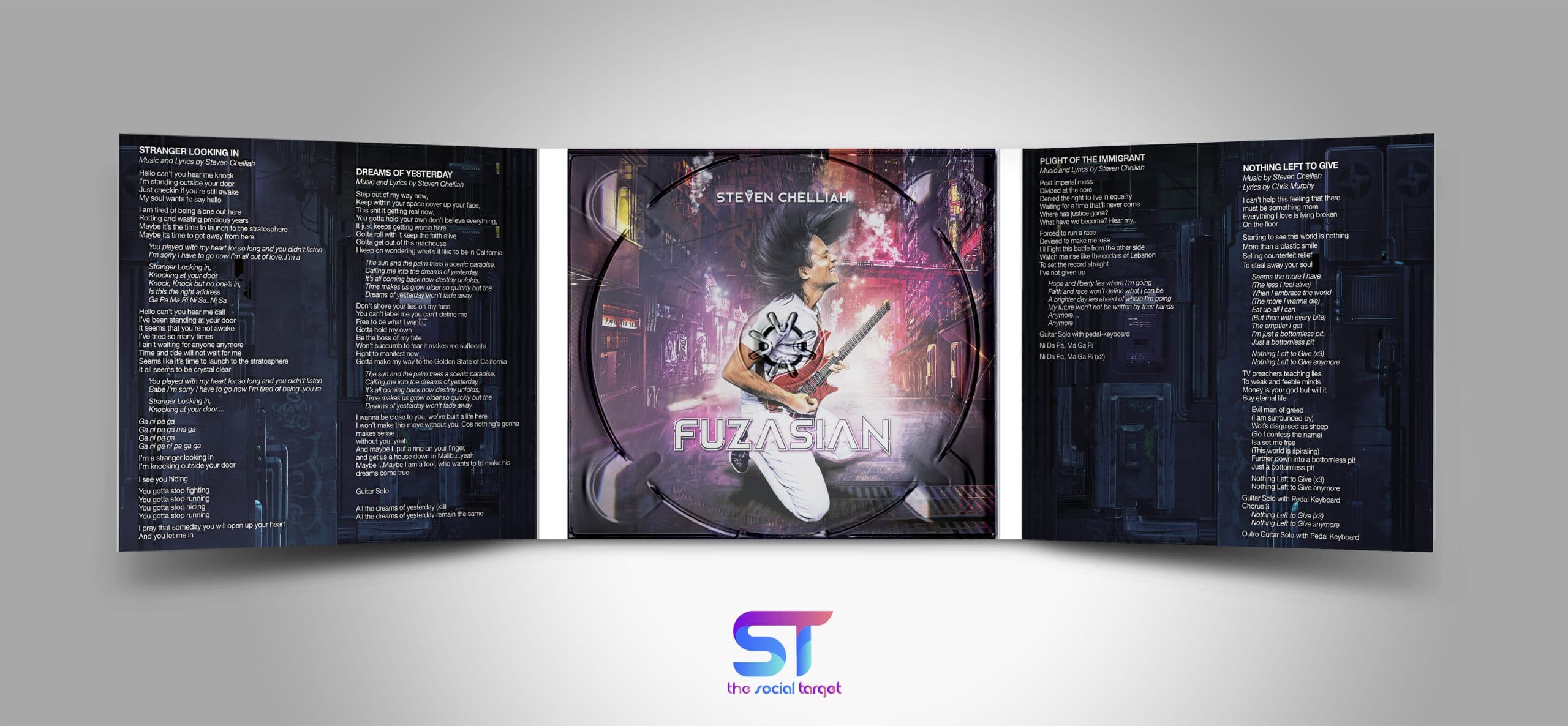 Fuzasian album digipack mockup, view 3