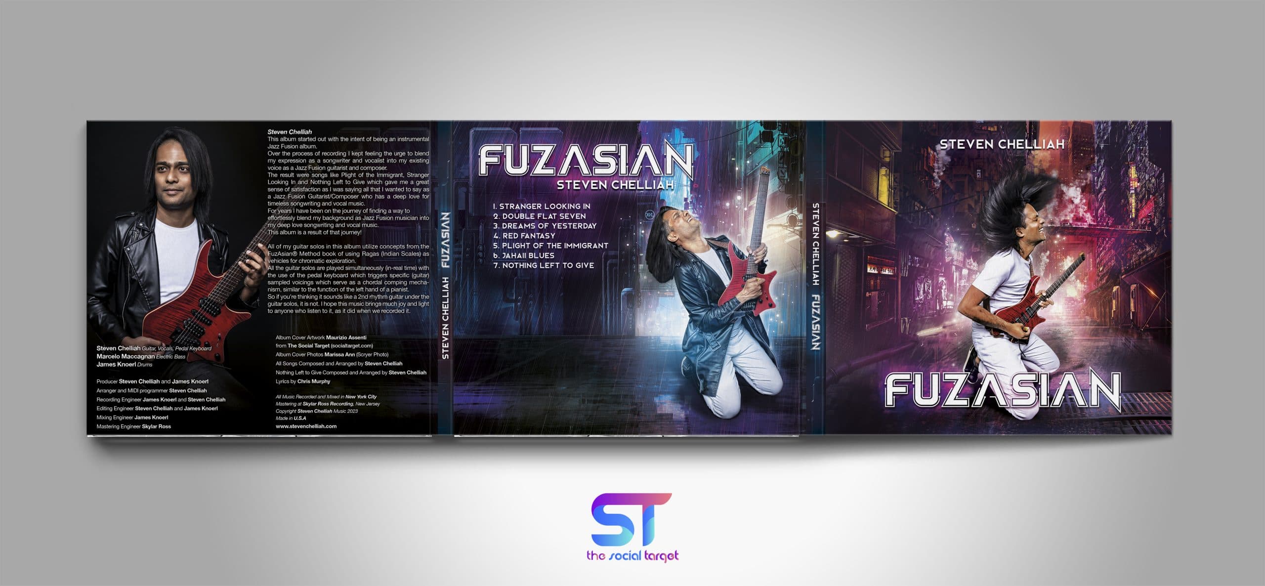 Fuzasian album digipack mockup, view 4