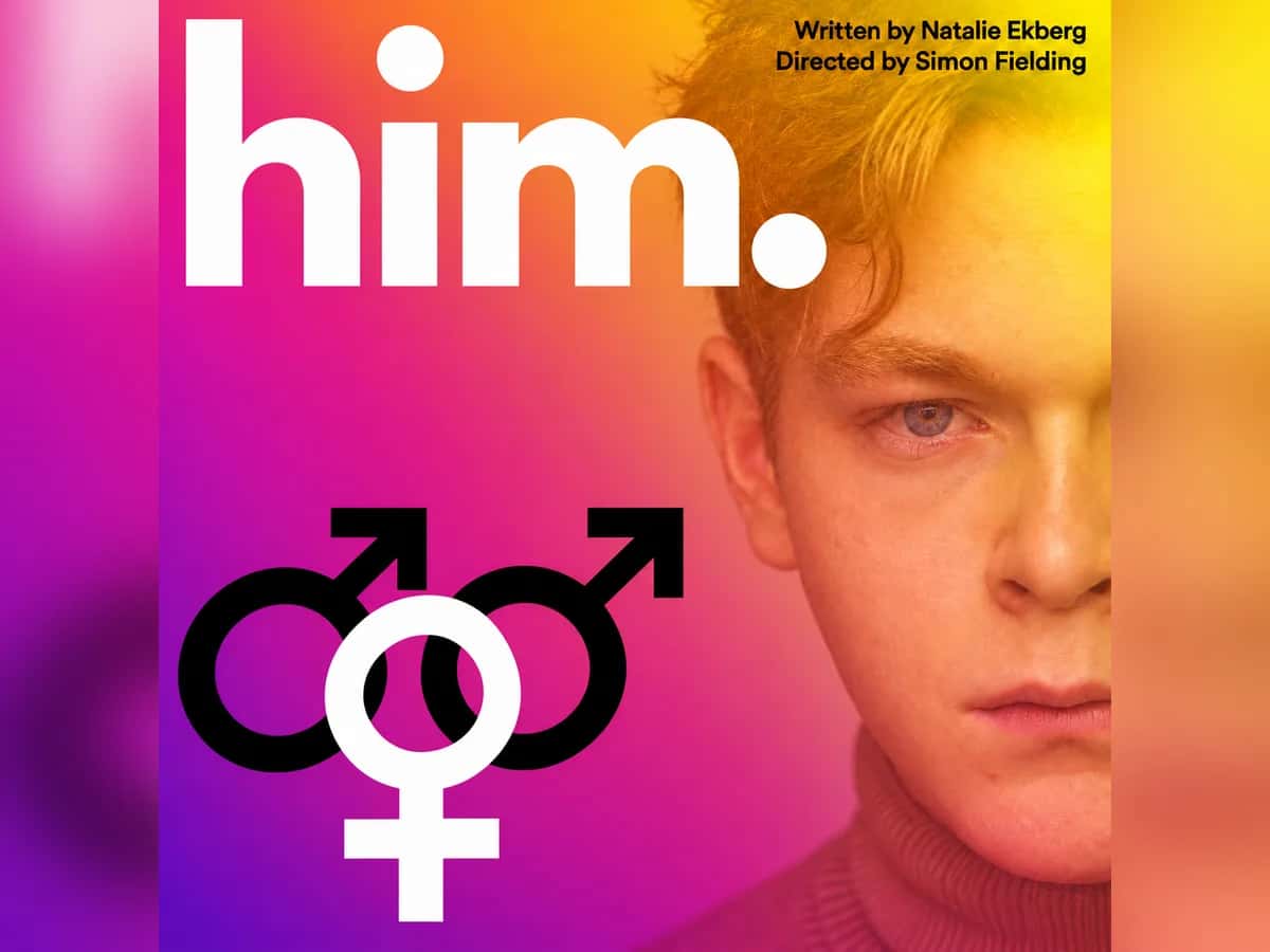 HIM key art, a new play by Natalie Ekberg