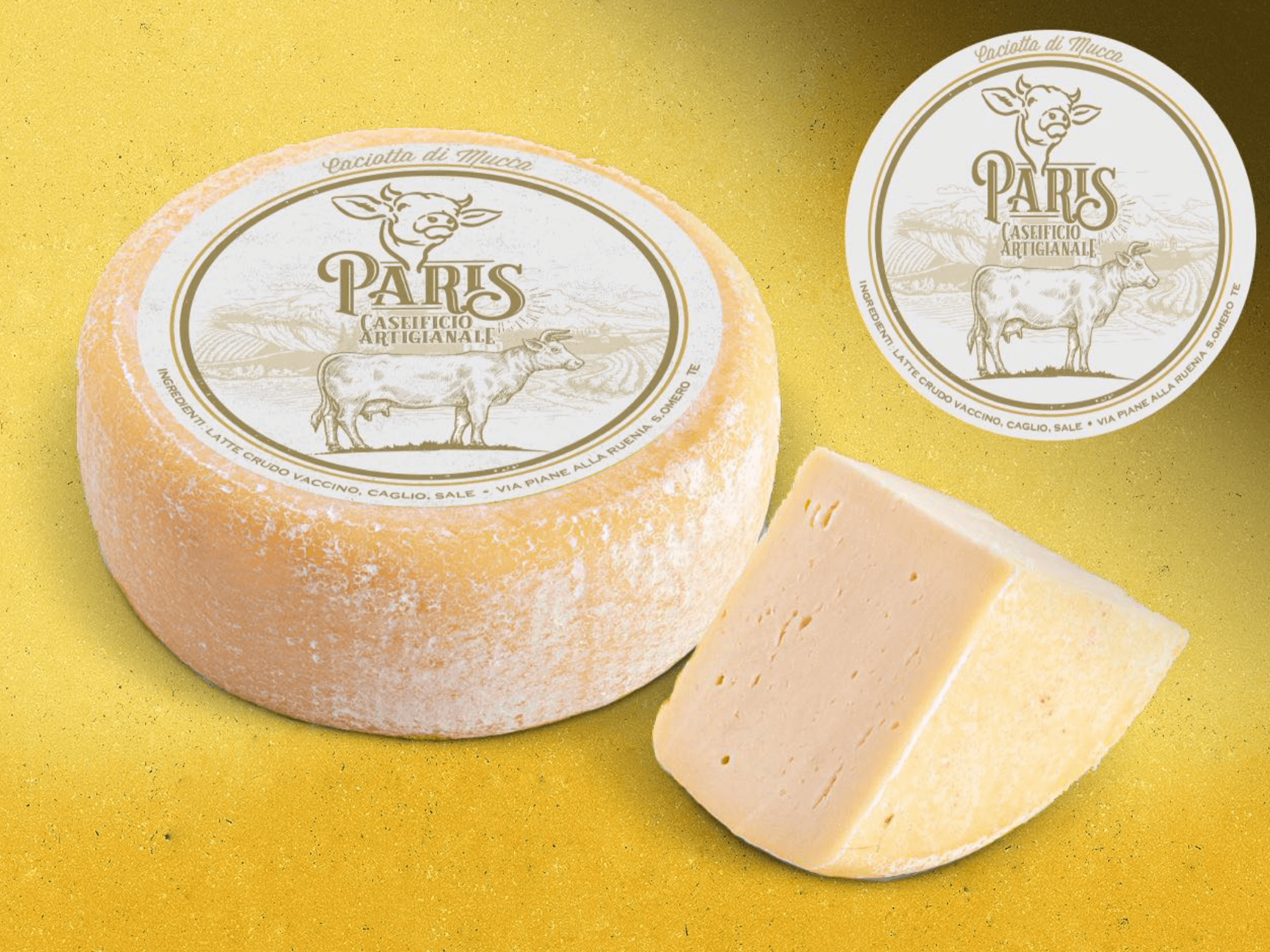 Paris Caseificio Artigianale artisan cheese brand identity