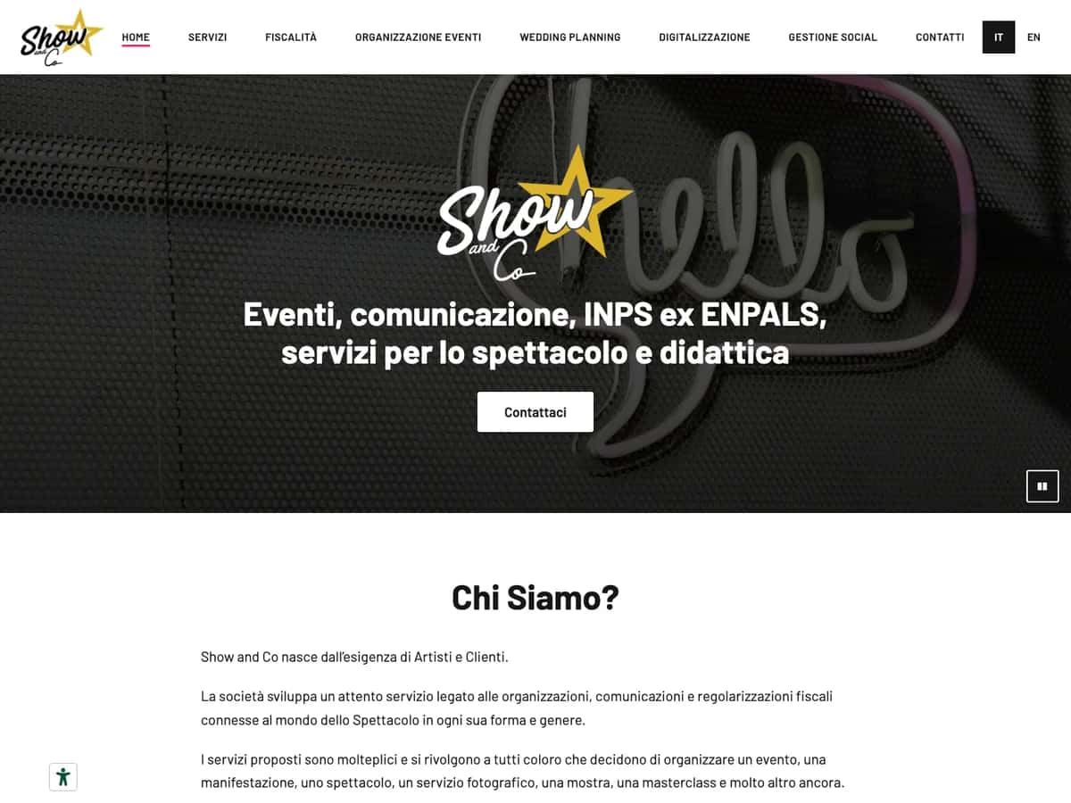 Show and Co website homepage: events, communication and entertainment services