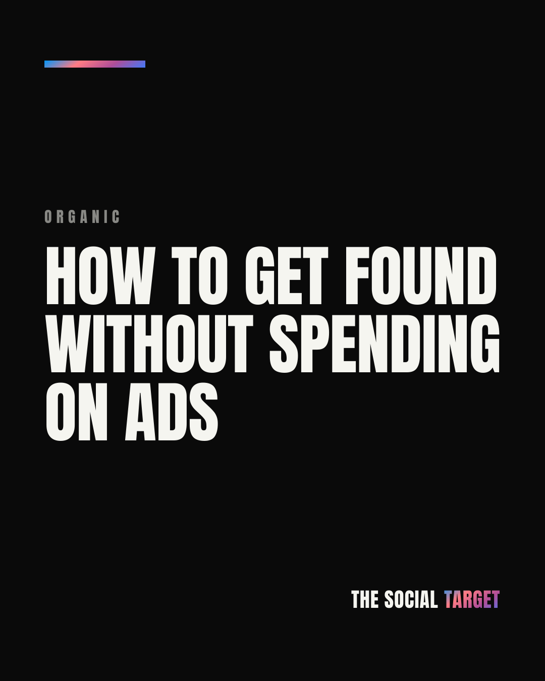 Branded card for How to get found without spending on ads