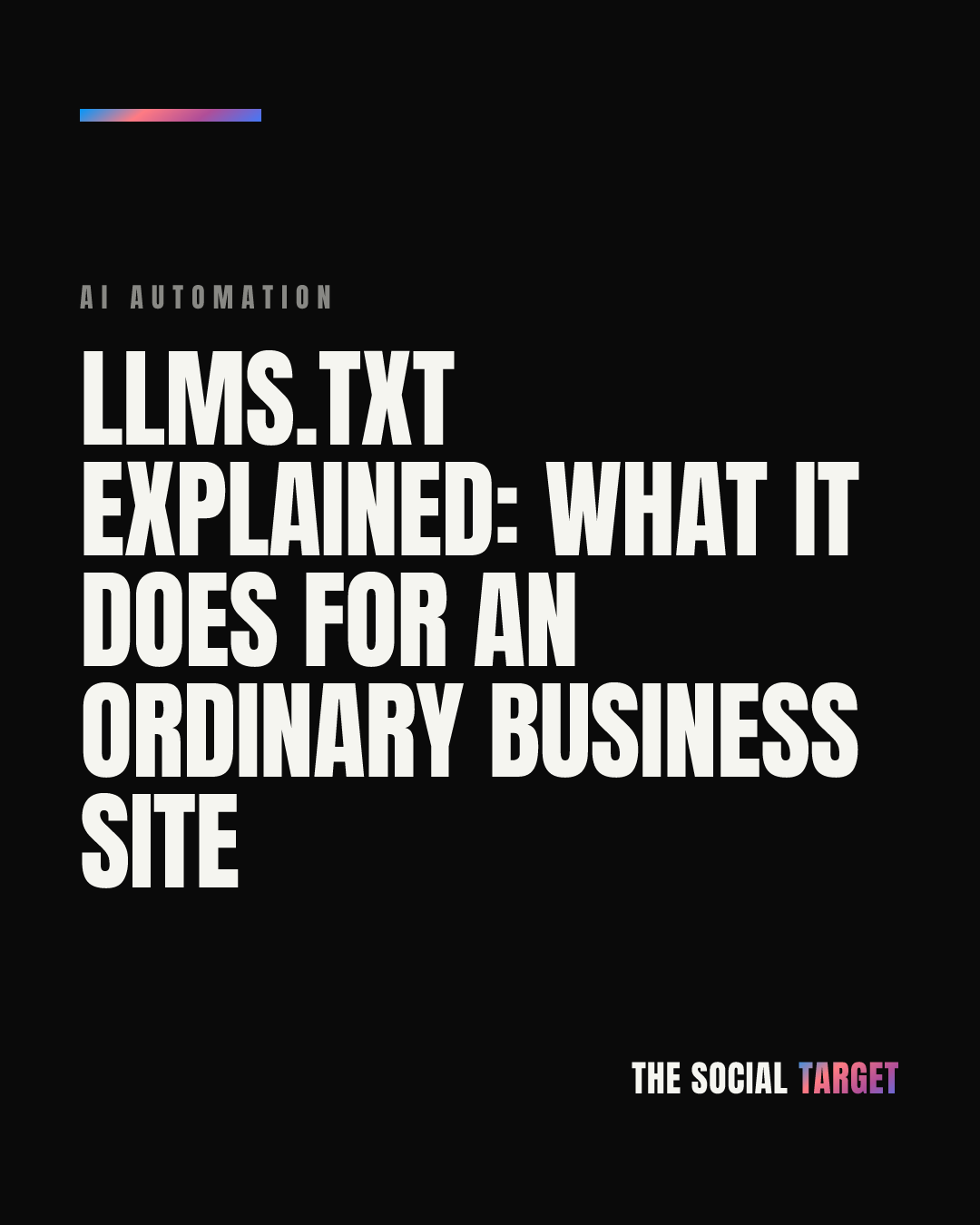 Branded card for llms.txt Explained: What It Does for an Ordinary Business Site