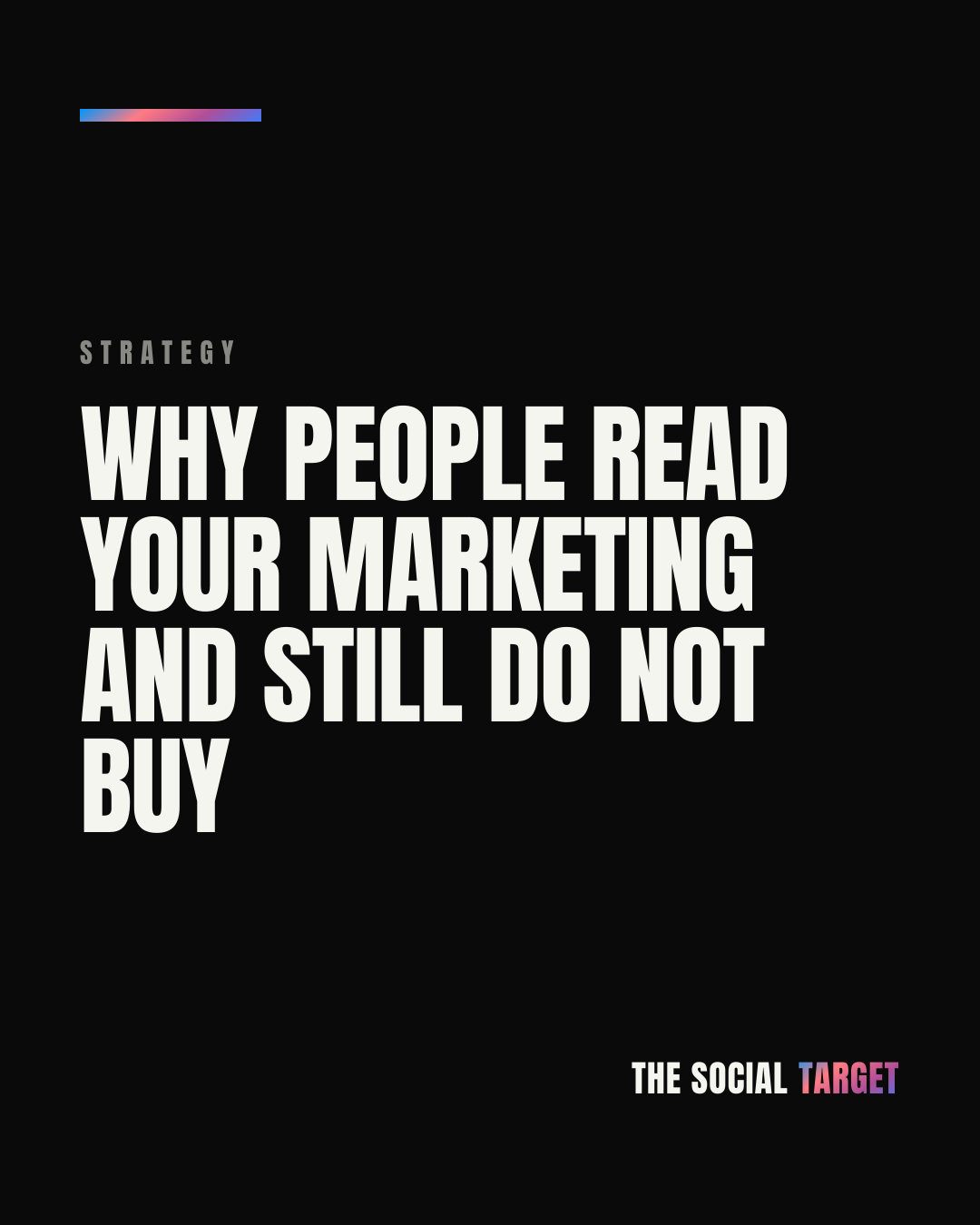 Branded card for Why people read your marketing and still do not buy